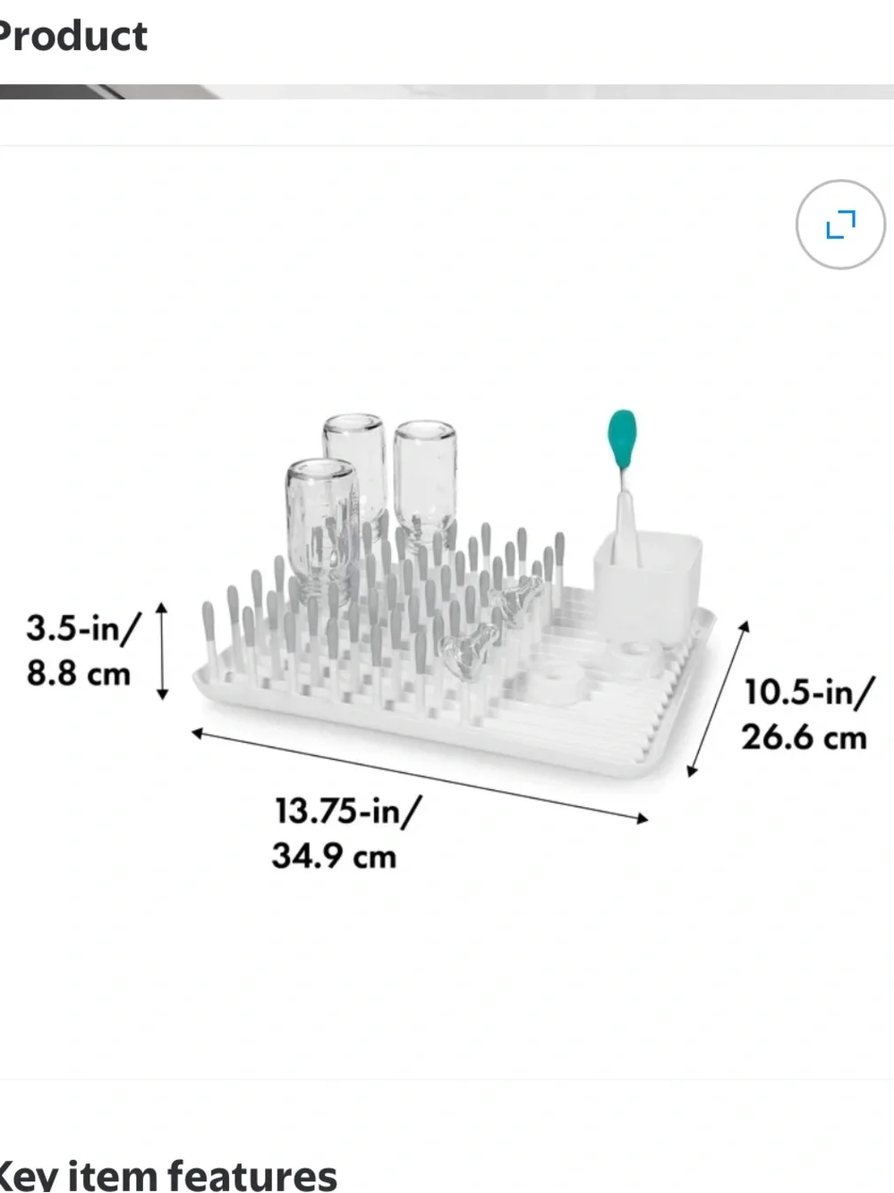 OXO Tot Bottle Drying Rack Gray